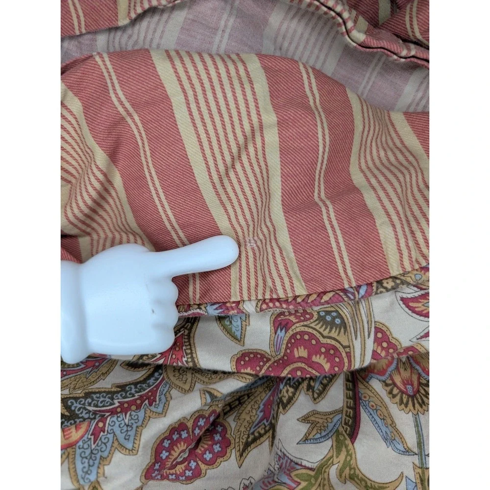 Lauren Ralph Lauren JACOBEAN Full/ Queen Reversible Stripe Duvet Cover‎ & Case